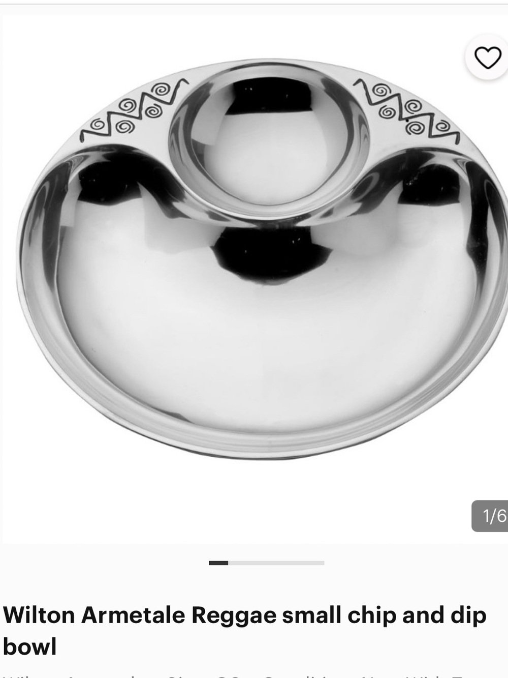 Wilton Armetale Silver Two-Section Chip & Dip Tray!EXCELLENT